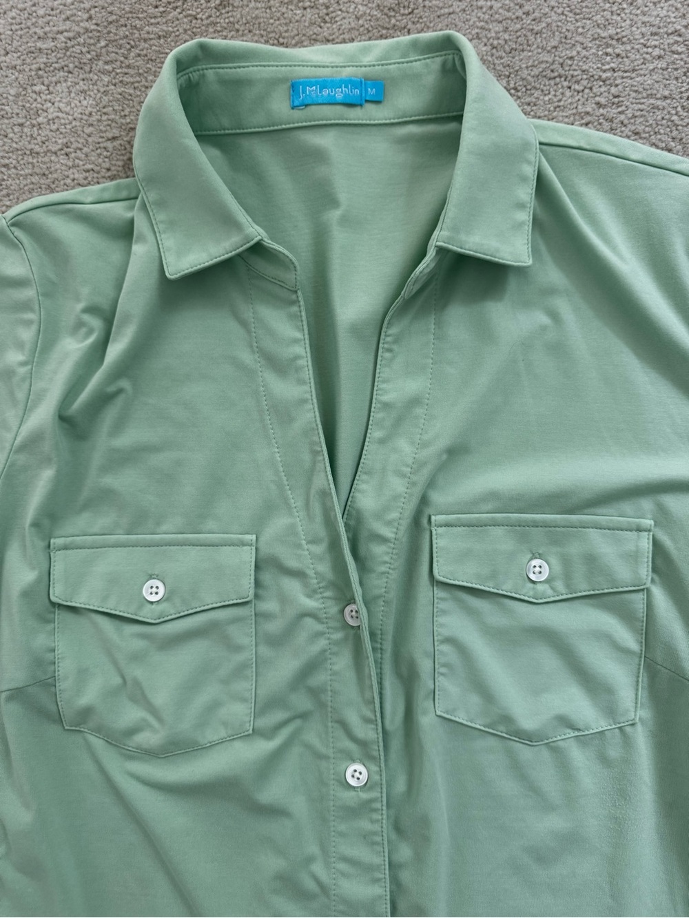 J. McLaughlin Light Green Brynn Lyford Jersey Shirt